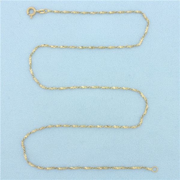 18 Inch Italian Twisting S-Link Chain Necklace in 14k Yellow Gold