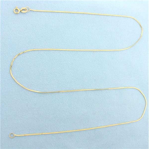 19 Inch Italian S-Link Chain Necklace in 14k Yellow Gold
