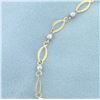 Image 2 : Ball Bead Link Anklet in 14k Yellow and White Gold