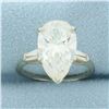 Image 1 : Pear CZ Ring in 14k White Gold