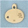 Image 2 : Diamond Initial A Charm in 10k Yellow Gold