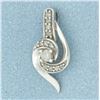 Image 1 : Diamond Pendant in 10k White Gold