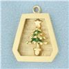 Image 1 : Christmas Tree Charm in 14k Yellow Gold