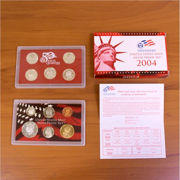 US Mint Silver Proof And Silver State Quarter Set