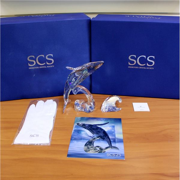 Swarovski Crystal 1095228 Paikea Whale 2012 STS with Box and COA