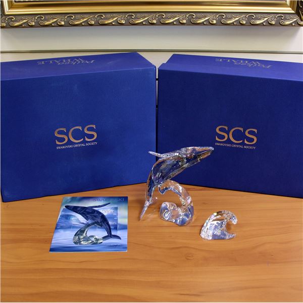 Swarovski Crystal 1095228 Paikea Whale 2012 STS with Box and COA