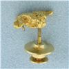 Image 1 : Gold Nugget Tie Tack or Pin