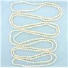 Image 1 : 100 Inch Long Cultured Pearl Strand Necklace