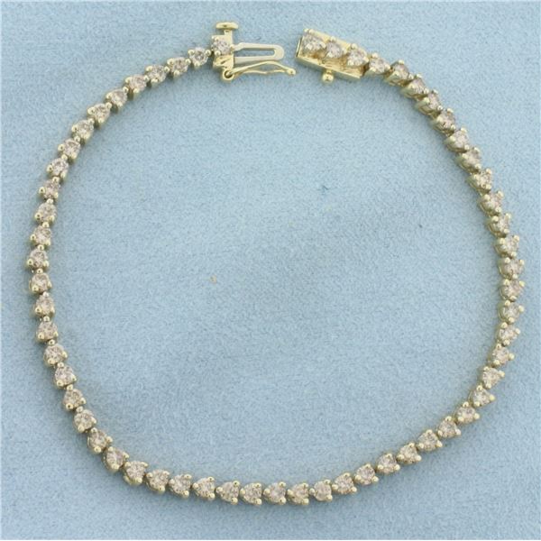 Diamond Tennis Bracelet in 14k Yellow Gold