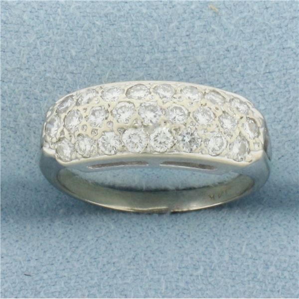 Pave Diamond Ring in 14k White Gold