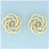 Image 1 : Knot Design Stud Earring Jacket Enhancers in 14k Yellow Gold
