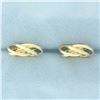 Image 2 : Knot Design Stud Earring Jacket Enhancers in 14k Yellow Gold