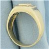 Image 3 : Mens Invisible Set Diamond Ring in 10k Yellow Gold