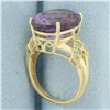 Image 3 : Amethyst Statement Ring in 10k Yellow Gold