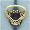 Image 4 : Amethyst Statement Ring in 10k Yellow Gold
