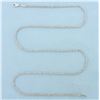 Image 1 : 19 Inch Rope Link Chain Necklace in 14k White Gold