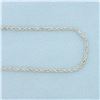 Image 2 : 19 Inch Rope Link Chain Necklace in 14k White Gold