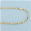 Image 2 : 21 Inch Rope Link Chain Necklace in 14k Yellow Gold