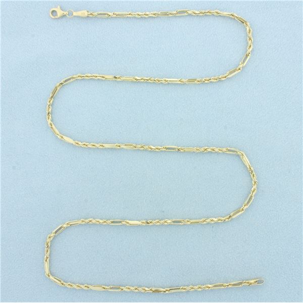 20 Inch Milano Link Chain Necklace in 10k Yellow Gold