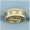Image 2 : Adjustable Clover Design Ring in 14k Yellow Gold