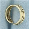 Image 3 : Adjustable Clover Design Ring in 14k Yellow Gold