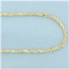 Image 2 : Mens 24 Inch Rope Link Chain Necklace in 14k Yellow Gold