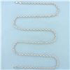 Image 1 : Mens 24 Inch Rope Link Chain Necklace in 14k White Gold