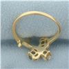 Image 4 : Gemstone Branch Design Ring in 14k Yellow Gold