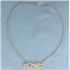 Image 1 : Angie Name Anklet in 14k Yellow Gold