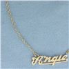 Image 2 : Angie Name Anklet in 14k Yellow Gold