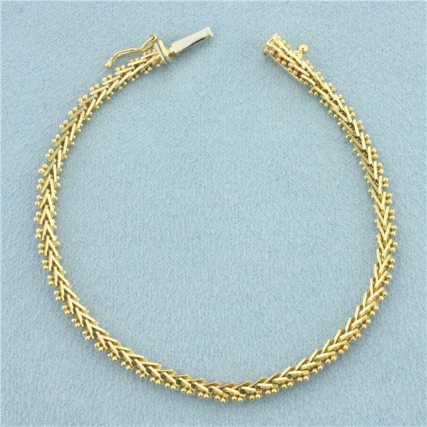 Geneva Link Bracelet in 14k Yellow Gold