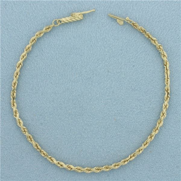 Rope Bracelet in 14k Yellow Gold