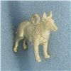 Image 2 : German Shepherd Charm or Pendant in 14k Yellow Gold