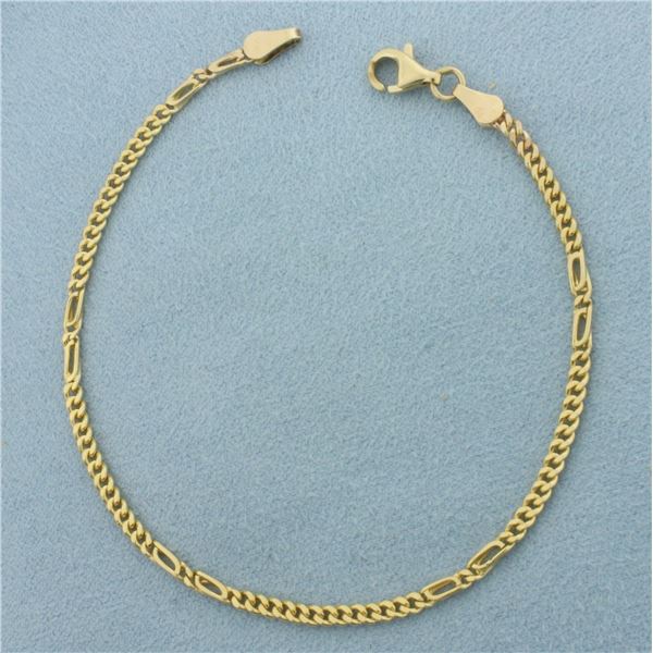 Designer Curb Link Bracelet in 14k Yellow Gold