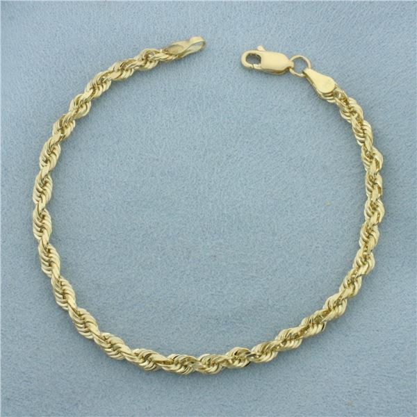 Rope Bracelet in 14k Yellow Gold