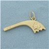 Image 1 : Jewish Shofar Charm in 14k Yellow Gold