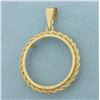 Image 1 : 29MM Coin Bezel Pendant in 14k Yellow Gold