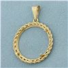 Image 2 : 29MM Coin Bezel Pendant in 14k Yellow Gold