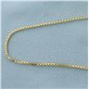 Image 2 : 25 Inch Italian Box Link Chain Necklace in 14k Yellow Gold