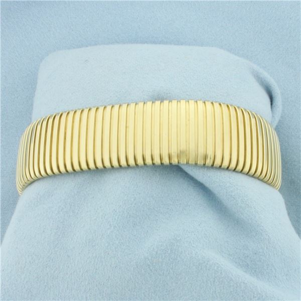 Italian Tubogas Bracelet in 14K Yellow Gold