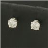 Image 1 : Diamond Stud Earrings in 14k White Gold