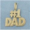 Image 1 : Number One #1 Dad Pendant in 14k Yellow Gold