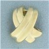 Image 1 : X Design Slide or Pendant in 14k Yellow Gold