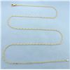 Image 1 : 26 Inch Figaro Link Chain Necklace in 14k Yellow Gold