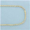 Image 2 : 20 Inch Italian Rope Link Chain Necklace in 14k Yellow Gold