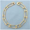 Image 1 : Paperclip Link Bracelet in 14k Yellow Gold