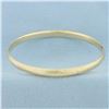 Image 1 : Engraved Flower Design Bangle Bracelet in 14k Yellow Gold