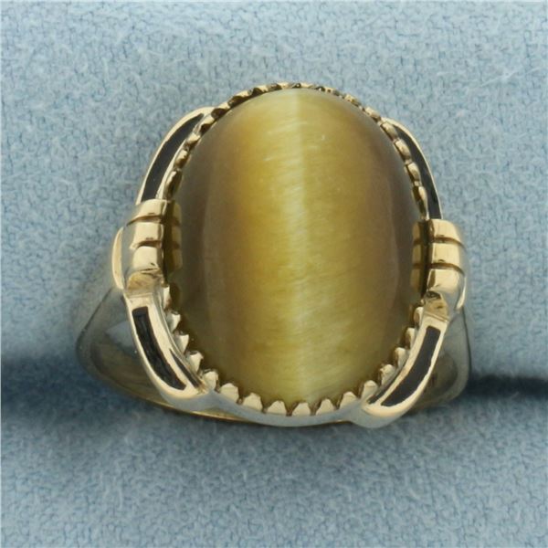 Tiger's Eye Ring in 14k Yellow Gold