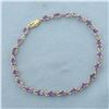 Image 1 : Amethyst Tennis Bracelet in 10k Yellow Gold
