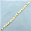 Image 1 : Italian Chevron Link Bracelet in 10k Yellow Gold